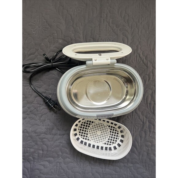 Haier Ultrasonic Jewelry, Eyeglass, Utensil, Metal ETC Cleaner White Gray Works - Picture 4 of 10